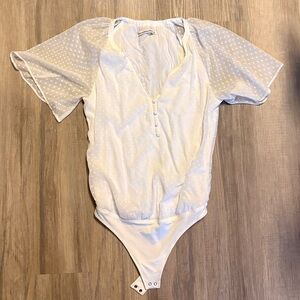 Abercrombie & Fitch Ivory Textured Top